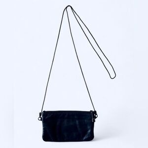 Silence & Noise Urban Outfitters Black Leather Suede Mini Crossbody Bag